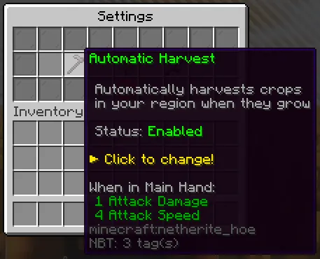 Auto Harvest Item