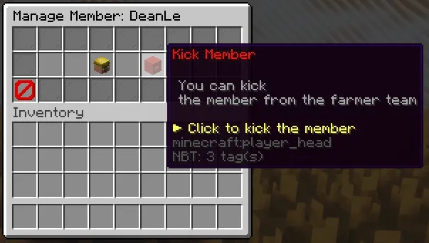 Kick Member Item