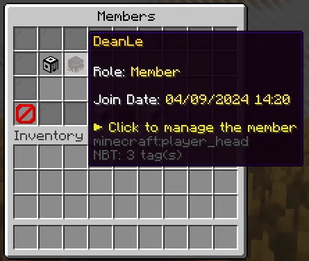 Manage Member Item